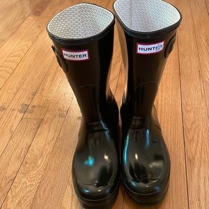 Black HUNTER rain boots